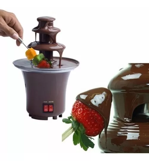 PACK X2 MINI CASCADA CHOCOLATE 3 PISOS, FUENTE, FONDUE, BODA - 2
