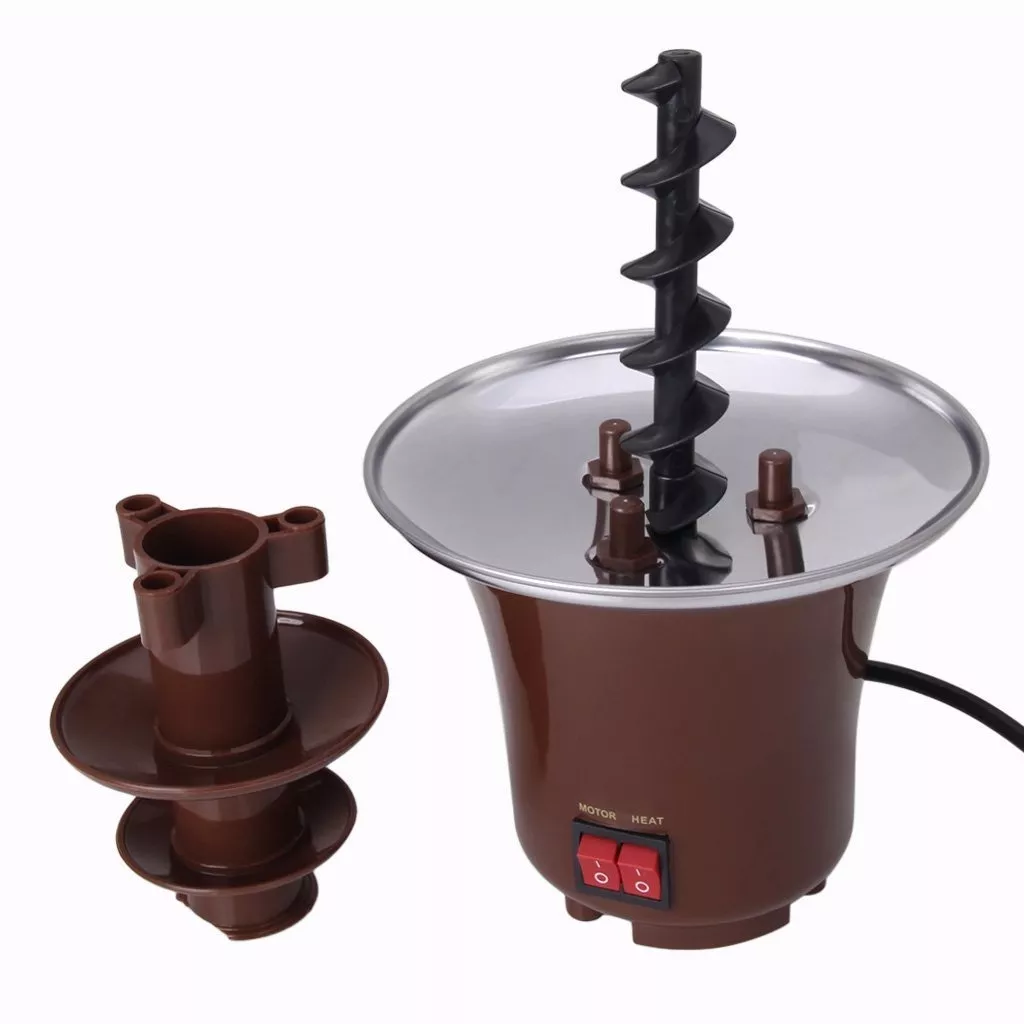 PACK X2 MINI CASCADA CHOCOLATE 3 PISOS, FUENTE, FONDUE, BODA - 5