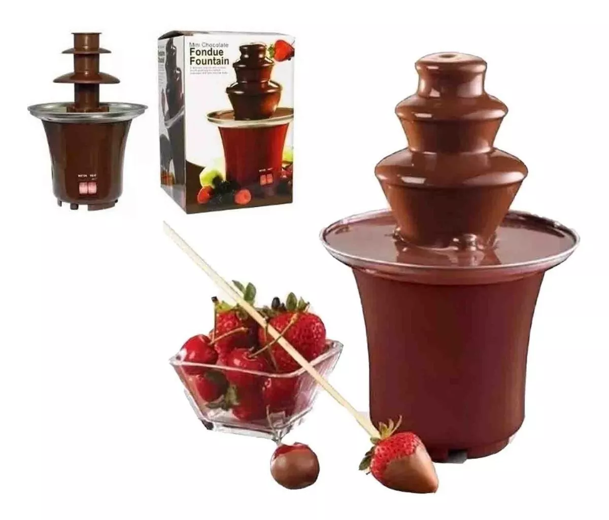 MINI CASCADA CHOCOLATE 3 PISOS FUENTE, FONDUE, BODA