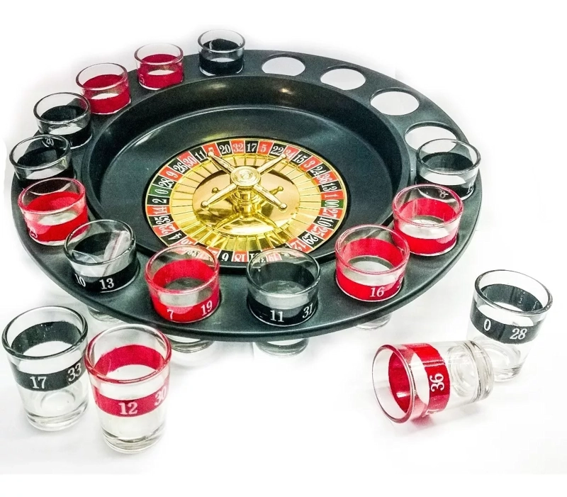 JUEGO DE RULETA CASINO DE SHOTS CORTITOS ALCOHOL CHUPITOS - 2