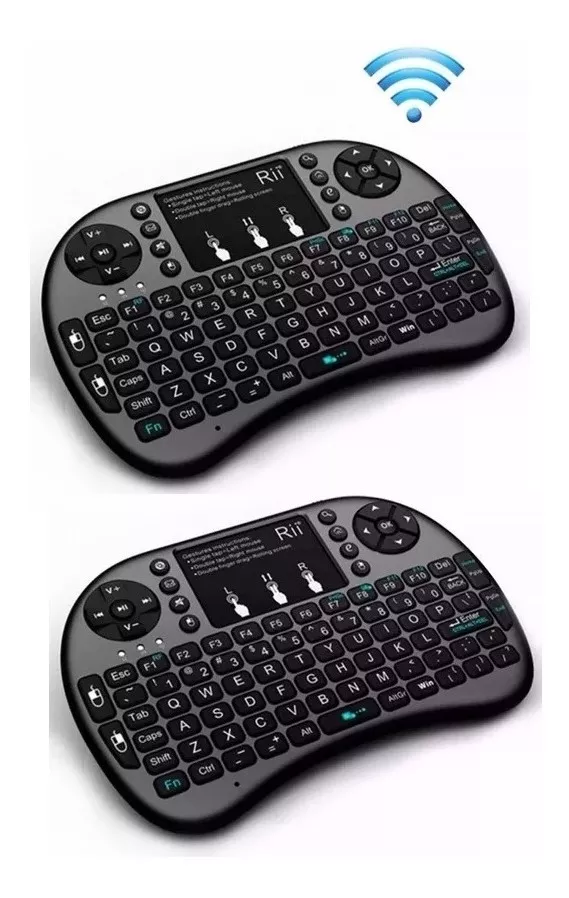 PACK X2 MINI TECLADO INALAMBRICO CON MOUSE TOUCHPAD - 1
