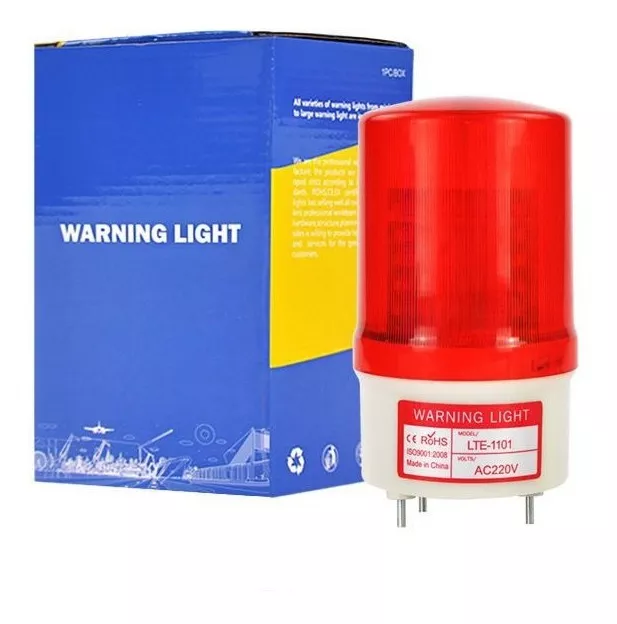 LAMPARA LED BALIZA GIRATORIA ADVERTENCIA EMERGENCIA 220V - 1