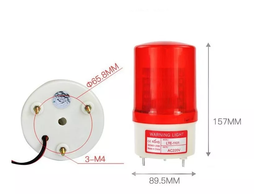 LAMPARA LED BALIZA GIRATORIA ADVERTENCIA EMERGENCIA 220V - 2