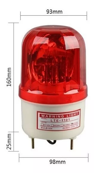 LAMPARA LED BALIZA GIRATORIA ADVERTENCIA EMERGENCIA 220V - 4