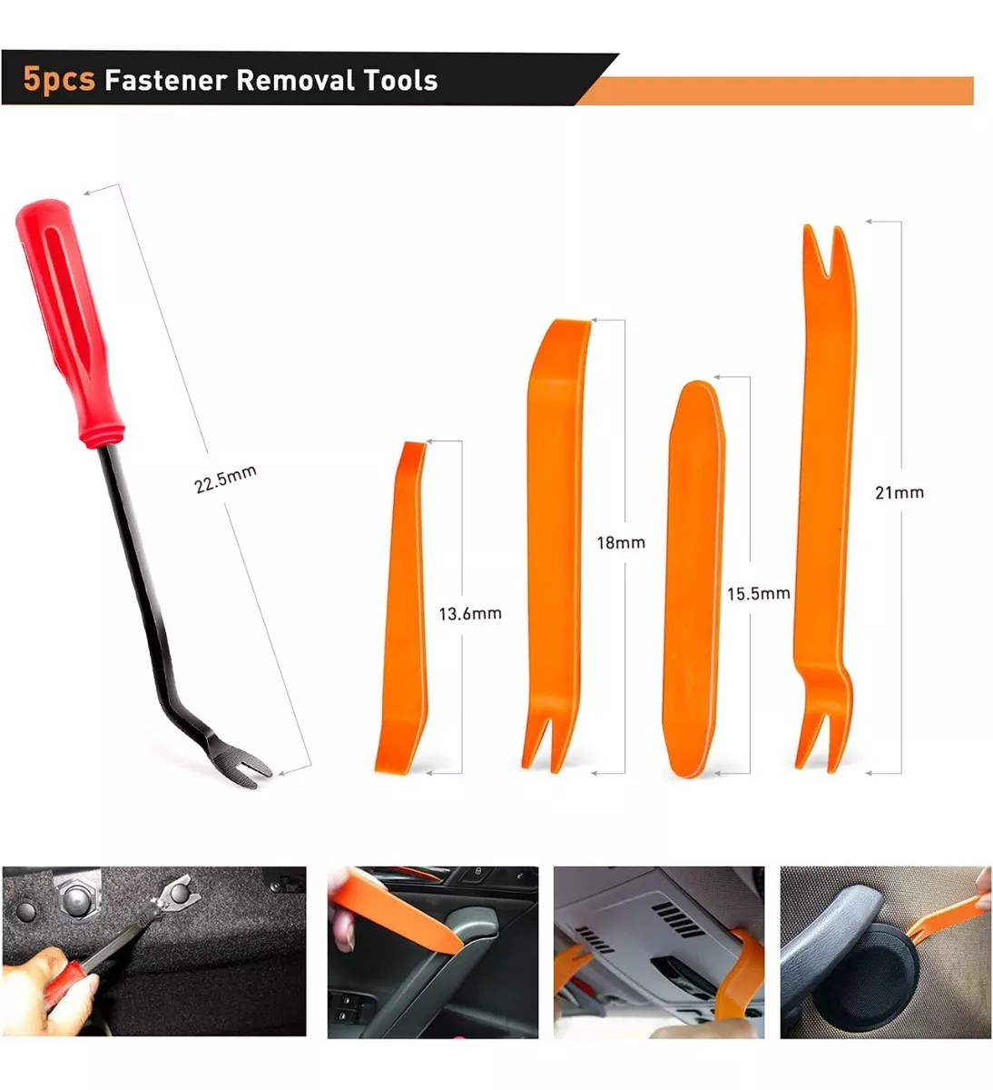 KIT 725 CLIP BROCHE RETENCIÓN PLÁSTICO AUTO LATA TAPABARRO - 5