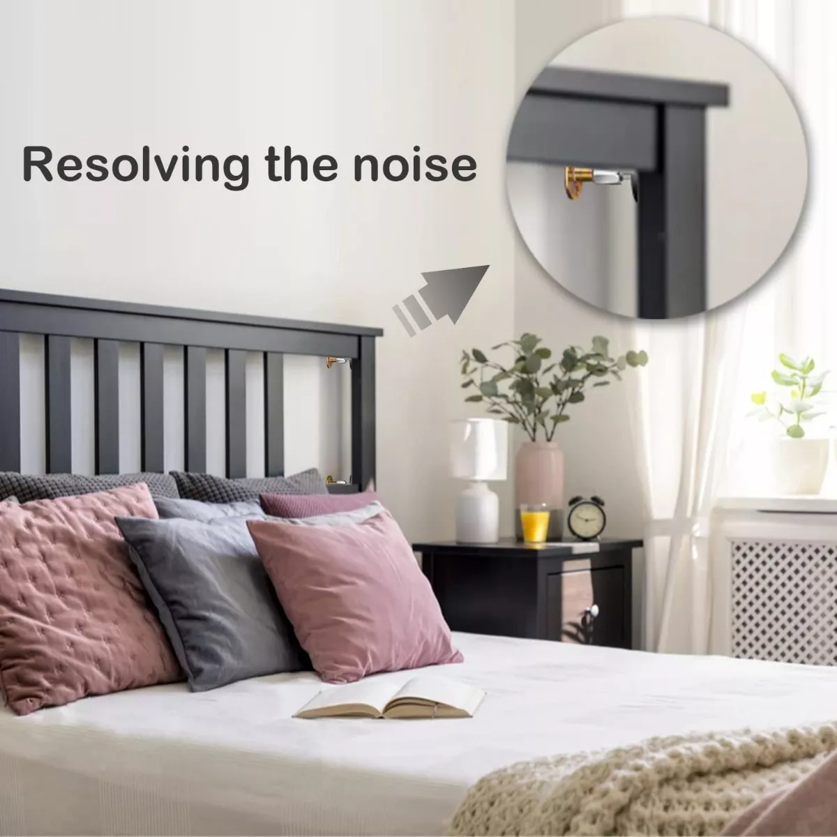 TOPE CAMA PARED MUEBLE AJUSTABLE ANTIVIBRACIÓN 2 UNIDADES - 4