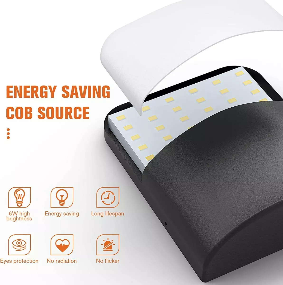 APLIQUE LÁMPARA LED DE PARED MODERNA 5W INTERIOR EXTERIOR - 3