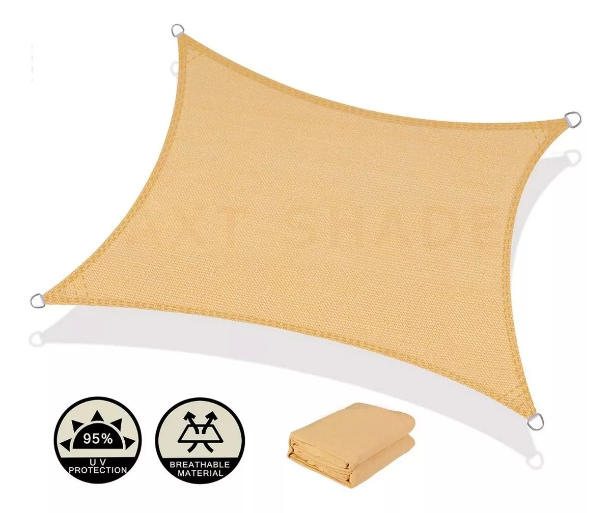 TOLDO VELA SOMBRA RECTANGULAR 2.5 X 3 MTS BEIGE - 1