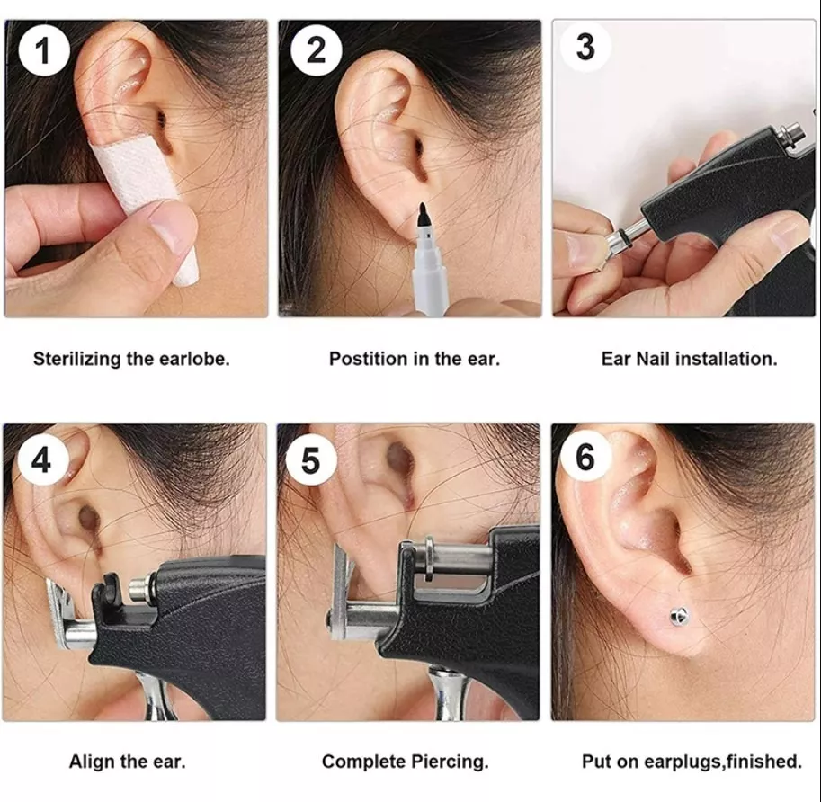 PISTOLA INOXIDABLE PERFORADORA OREJA AROS - 2