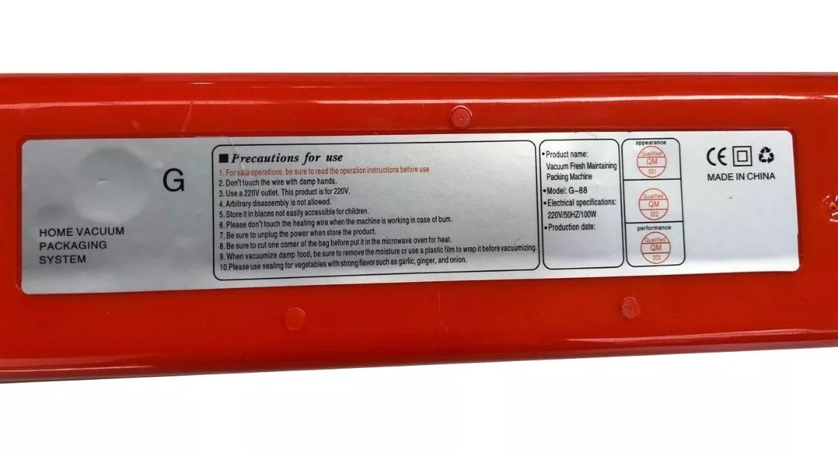 SELLADORA AL VACIO DE ALIMENTOS 70W + 10 BOLSAS - 3