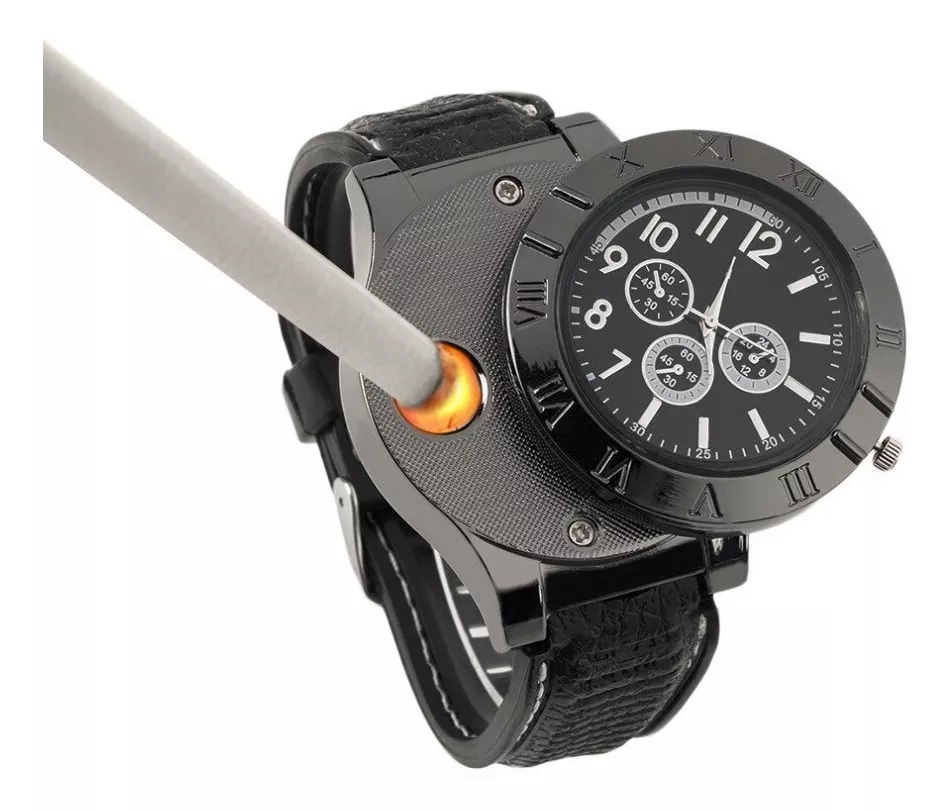 RELOJ DE PULSERA HOMBRE CON ENCENDEDOR RECARGABLE - 2