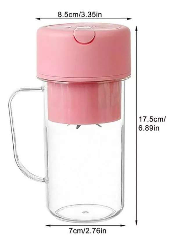 VASO LICUADORA JUGUERA PORTÁTIL MINI RECARGABLE 420 ML - 4