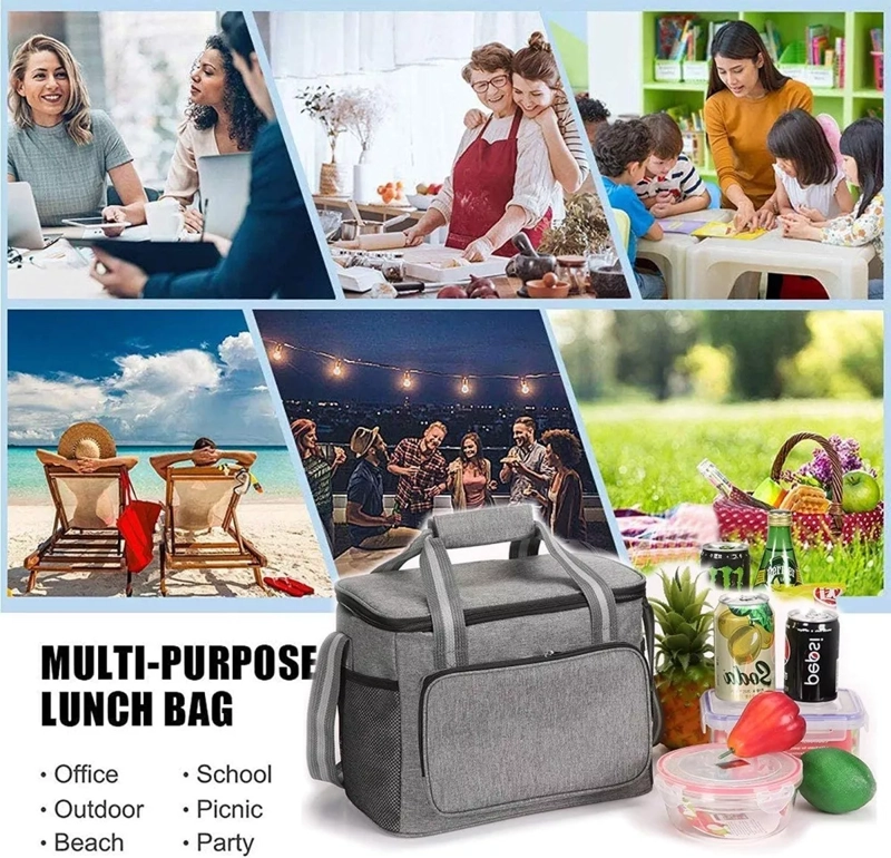 LONCHERA BOLSA TE RMICA DE ALMUERZO PORTATIL GRAN CAPACIDAD - 4