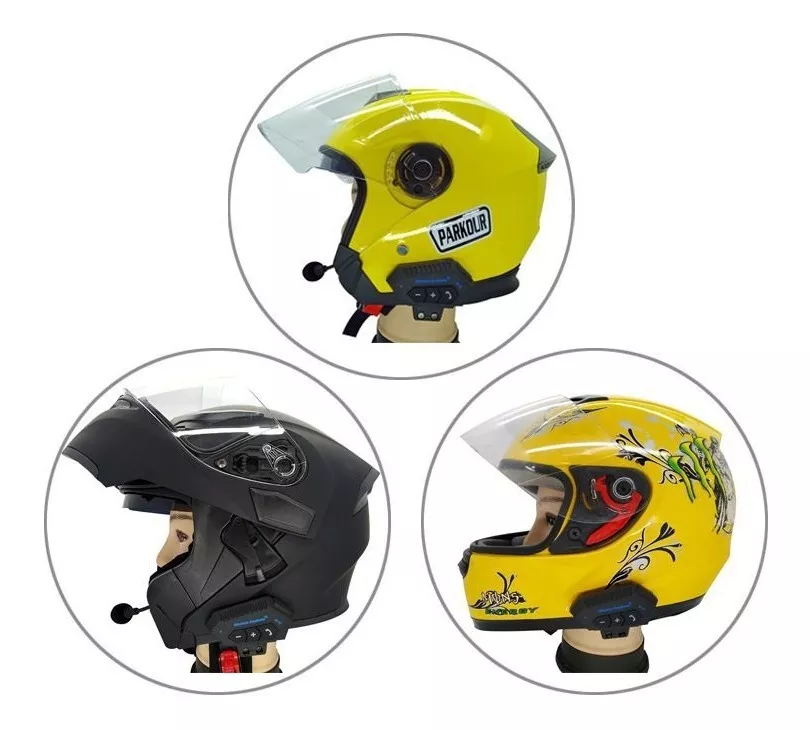 AUDIFONO CASCO MOTO AURICULARES BLUETOOTH LLLAMADA MP3 - 2