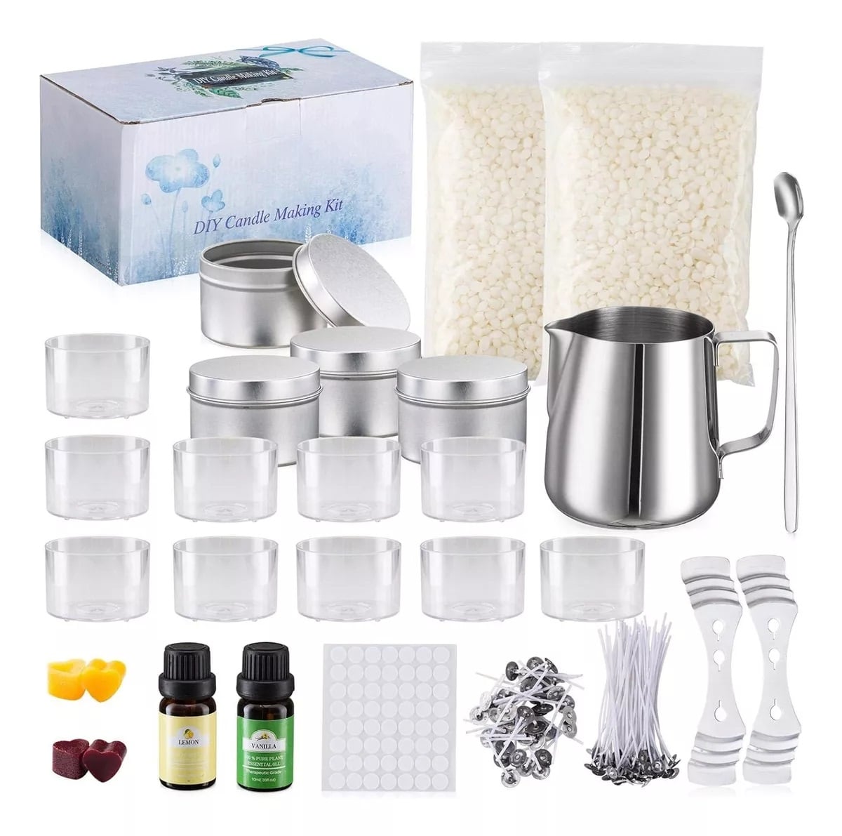 KIT DE FABRICACIÓN DE VELAS PARA PRINCIPIANTES, 153 PIEZAS - 1