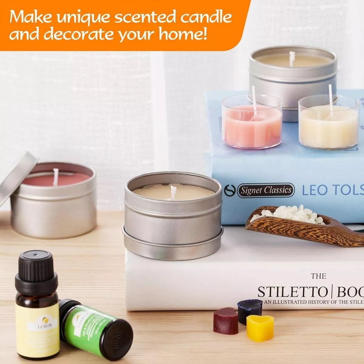 KIT DE FABRICACIÓN DE VELAS PARA PRINCIPIANTES, 153 PIEZAS - 3