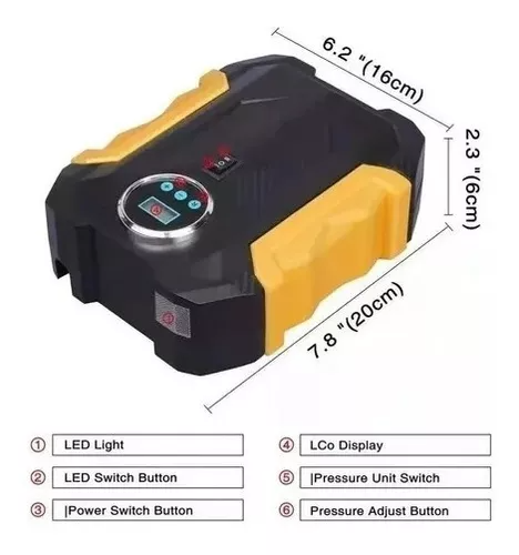 COMPRESOR DE AIRE CALGARY 12V PARA VEHÍCULOS NEUMATICOS - 4