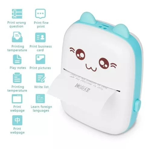MINI IMPRESORA TÉRMICA PORTÁTIL BLUETOOTH GATITO + 1 ROLLO - 2