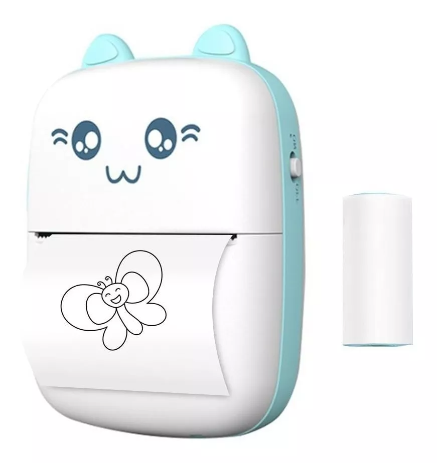 MINI IMPRESORA TÉRMICA PORTÁTIL BLUETOOTH GATITO + 1 ROLLO - 3