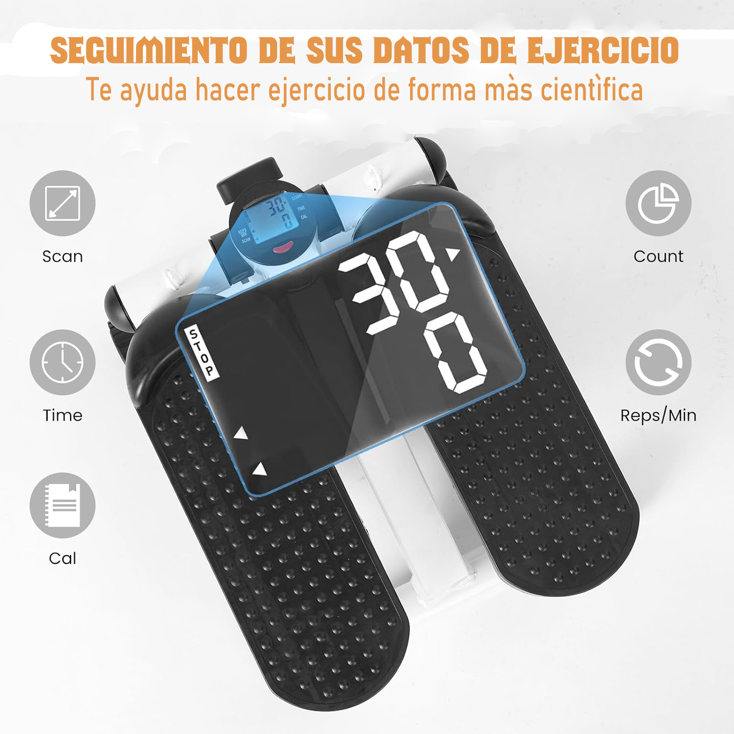 MINI MAQUINA ESCALADORA EJERCICIOS STEPPER BANDAS ELÁSTICAS - 5