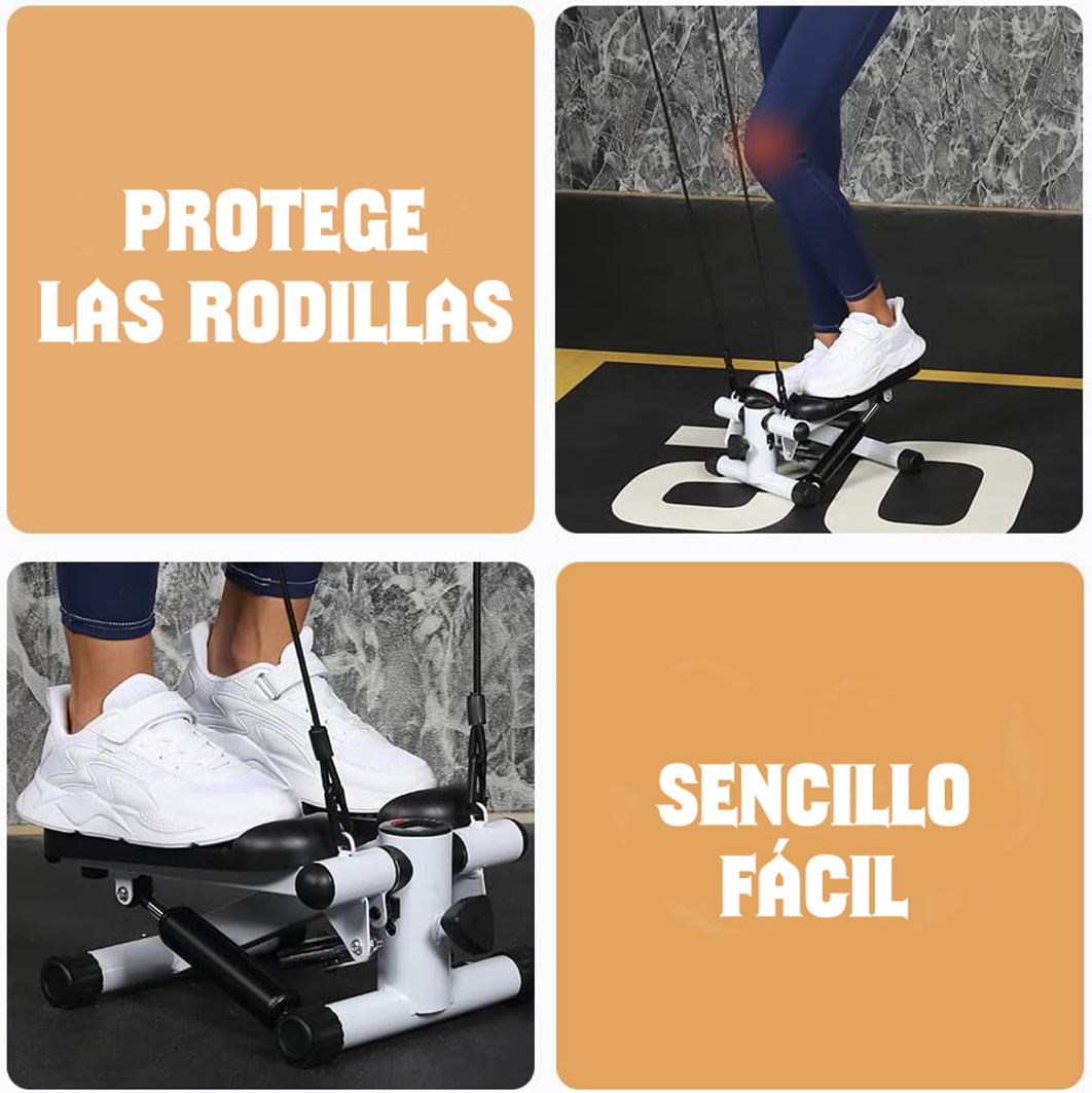 MINI MAQUINA ESCALADORA EJERCICIOS STEPPER BANDAS ELÁSTICAS - 8