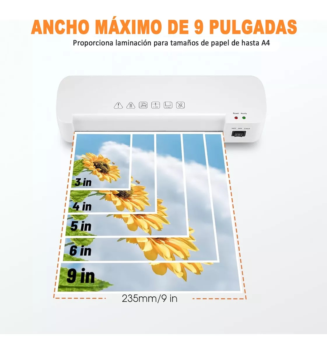 TERMOLAMINADORA PLASTIFICADORA MÁQUINA LAMINADORA A4 - 7