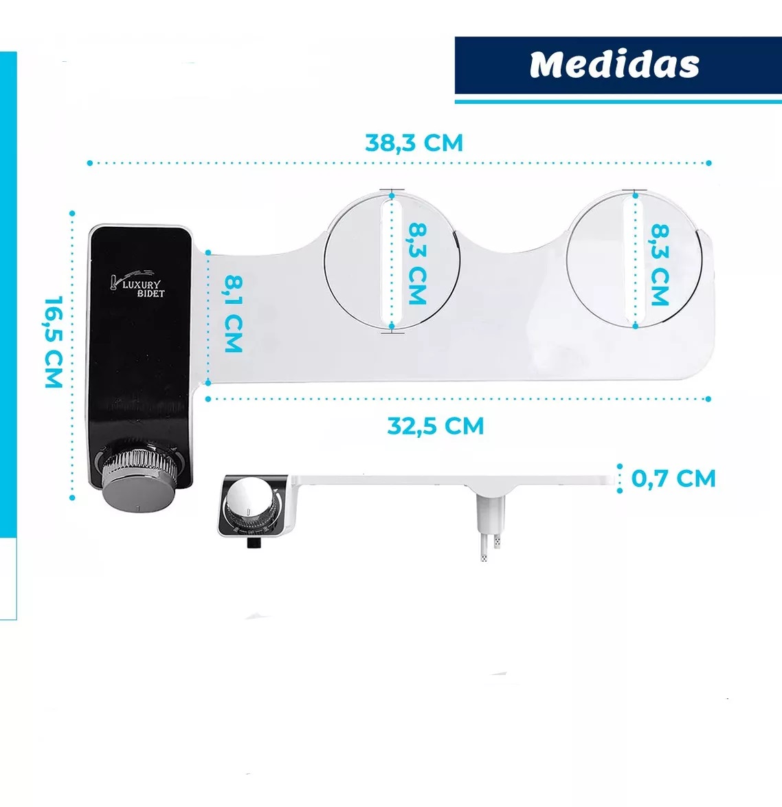 BIDET WC INODORO AJUSTABLE UNIVERSAL FÁCIL INSTALACIÓN - 5