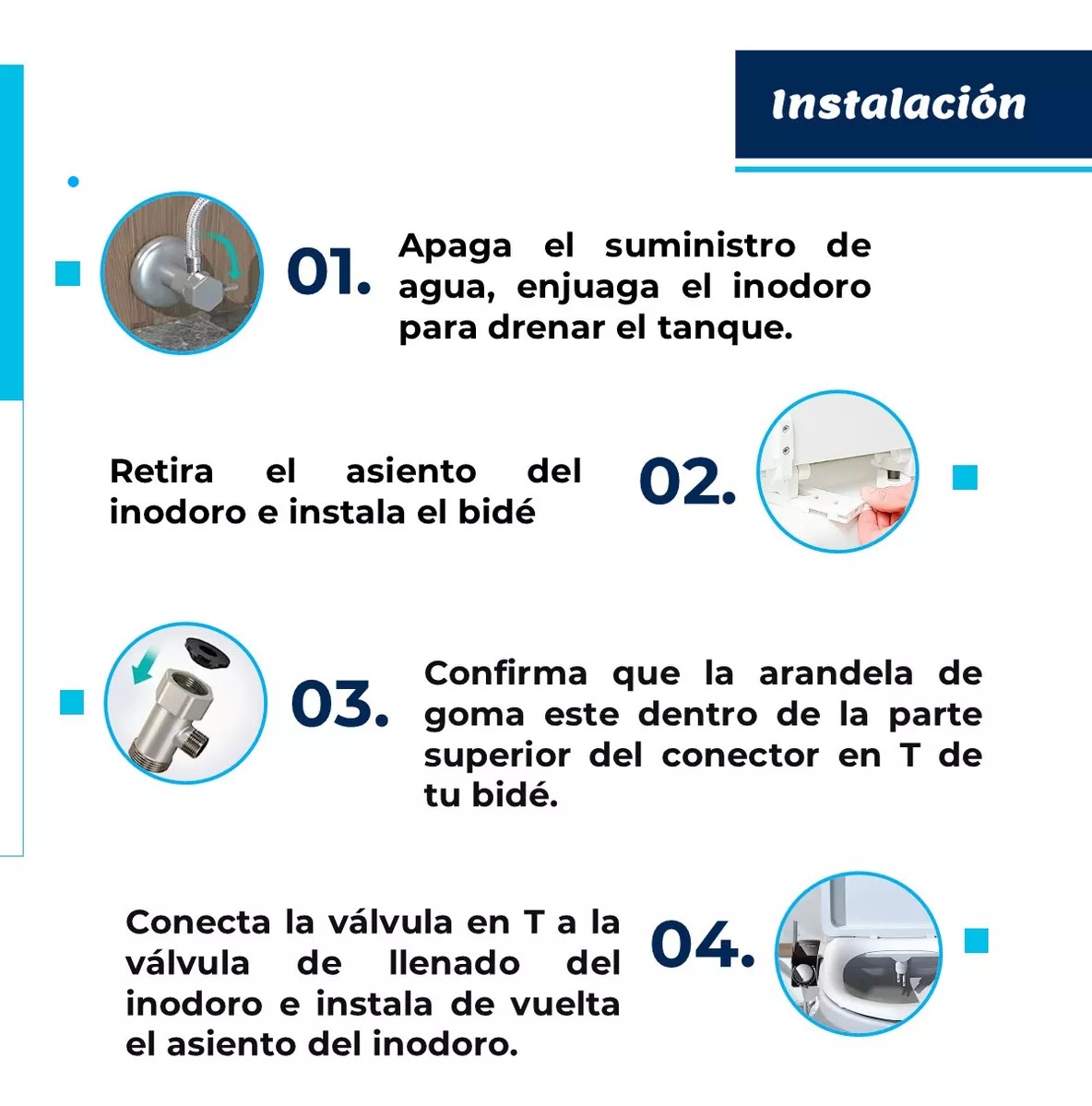 BIDET WC INODORO AJUSTABLE UNIVERSAL FÁCIL INSTALACIÓN - 6