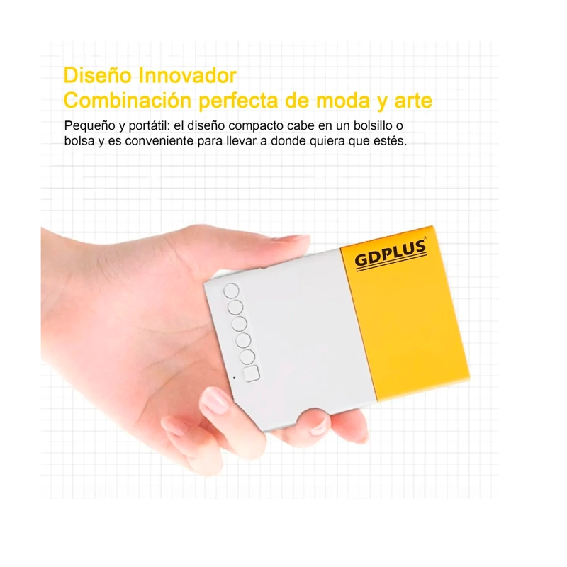 MINI PROYECTOR LED PORTATIL HDMI VGA USB SD 600LM AMARILLO YG300 - 5