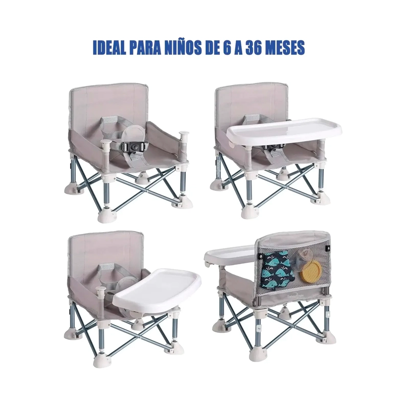 SILLA COMEDOR PORTATIL SILLA BEBES NIÑOS ASIENTO PLEGABLE - 3