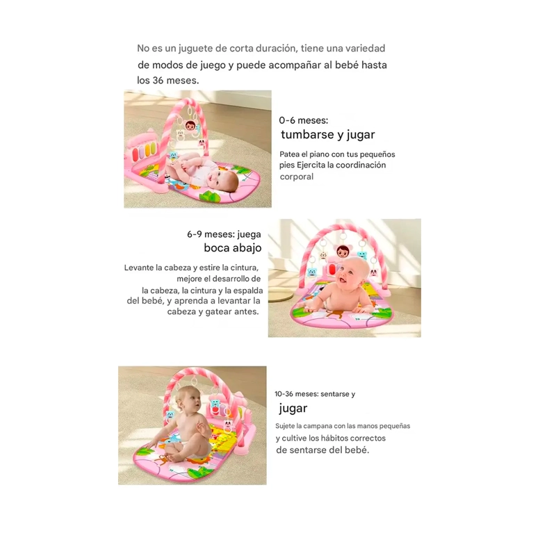 ALFOMBRA MUSICAL CON PIANO SET ESTIMULACION PARA BEBE - 3