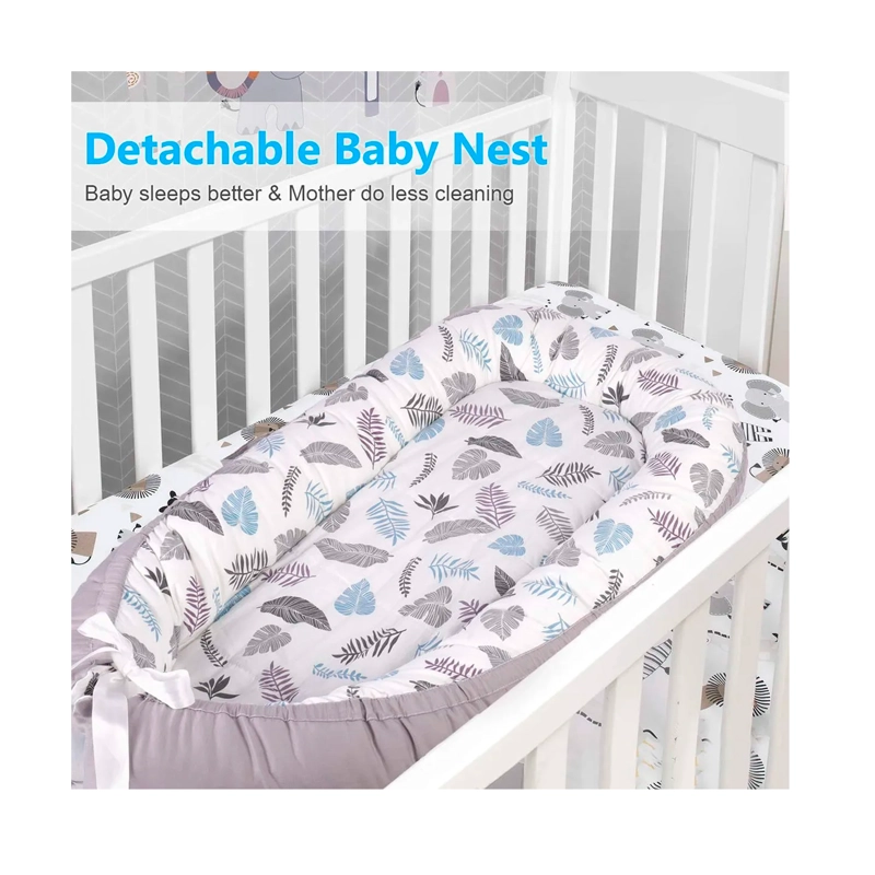 CAMA COJIN NIDO COLECHO DE ALGODON PARA BEBE 93X53CM - 5