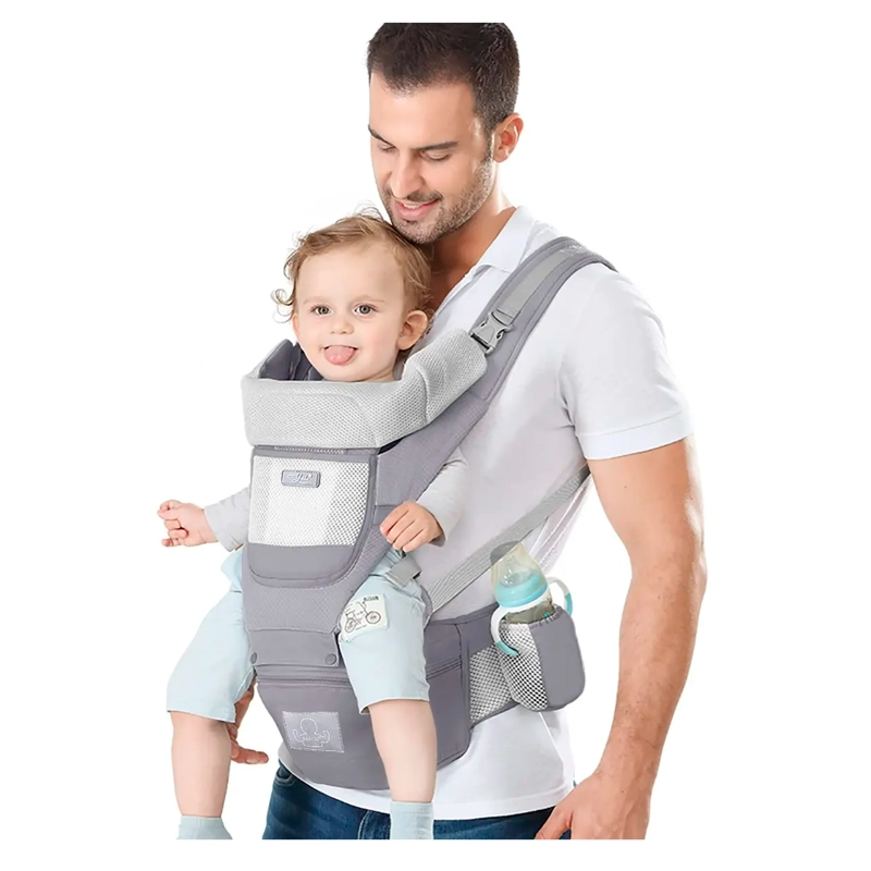 MOCHILA PORTA BEBES ERGONOMICA ASIENTO MULTIFUNCIONAL 6 EN 1 - 1