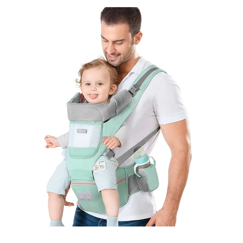 MOCHILA PORTA BEBES ERGONOMICA ASIENTO MULTIFUNCIONAL 6 EN 1 - 3