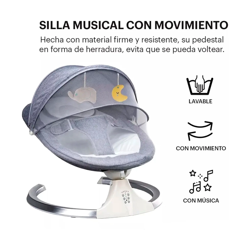 SILLA MECEDORA ELECTRICA INTELIGENTE BEBE S MULTIFUNCION - 6