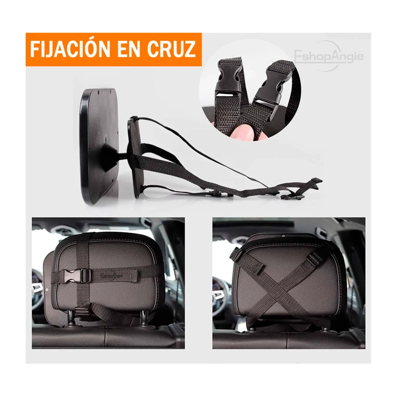 ESPEJO RETROVISOR AUTO BEBE 360° SEGURIDAD SILLA ESPALDA - 4