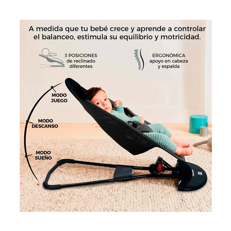 SILLA MECEDORA BEBE COLUMPIO INFANTIL PORTATIL AJUSTABLE - 3