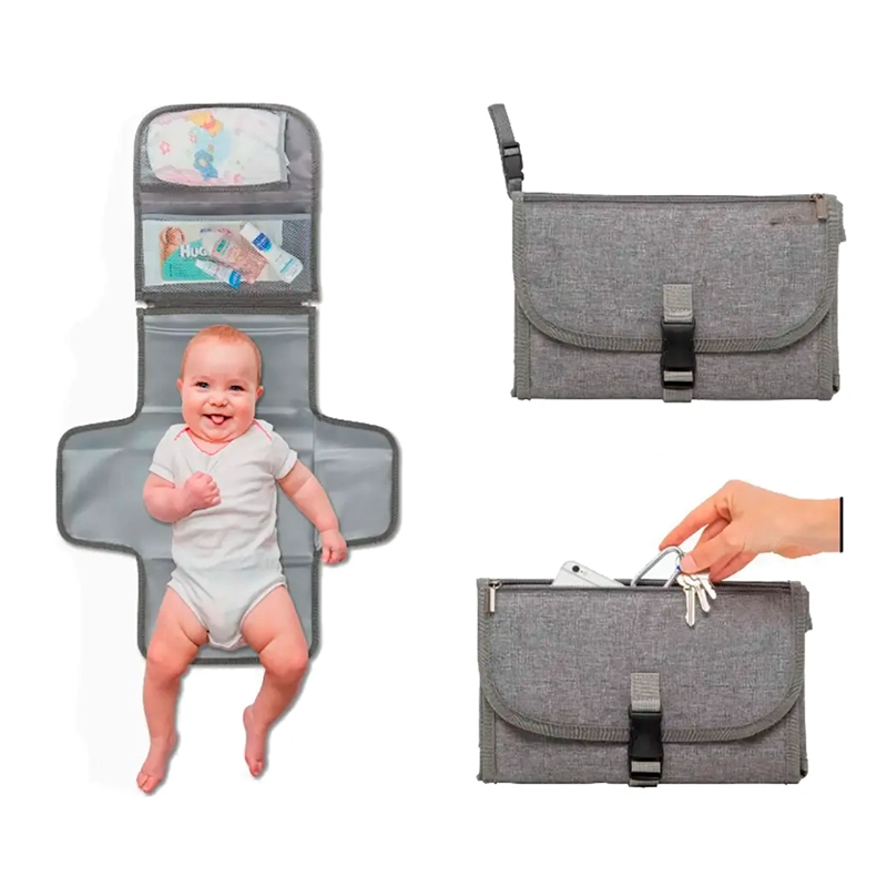 CAMBIADOR PAÑALES PORTATIL IMPERMEABLE BEBE  MUDADOR PLEGABLE - 1