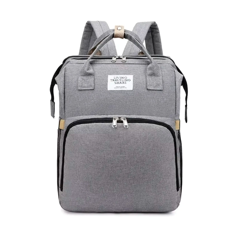 BOLSA MOCHILA DE PAÑALES PARA MAMA CAMA DE BEBE  PLEGABLE - 2