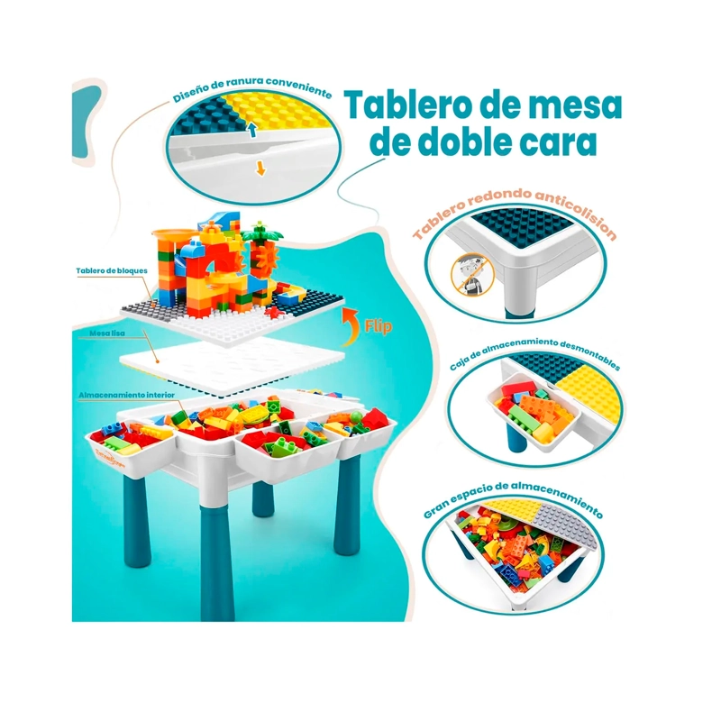 MESA DIDACTICA DE BLOQUES CONSTRUCCION MAS SILLA - 4
