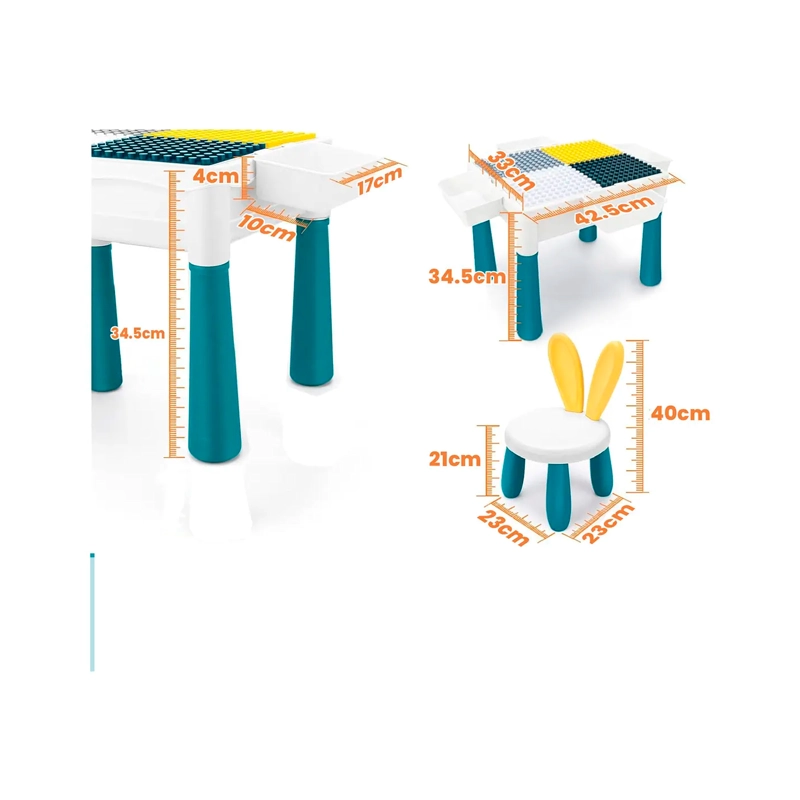 MESA DIDACTICA DE BLOQUES CONSTRUCCION MAS SILLA - 5