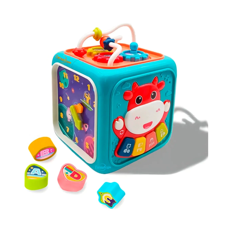 CUBO MULTIACTIVIDADES PARA BEBE S CON LUZ Y SONIDO EDUCATIVO - 1