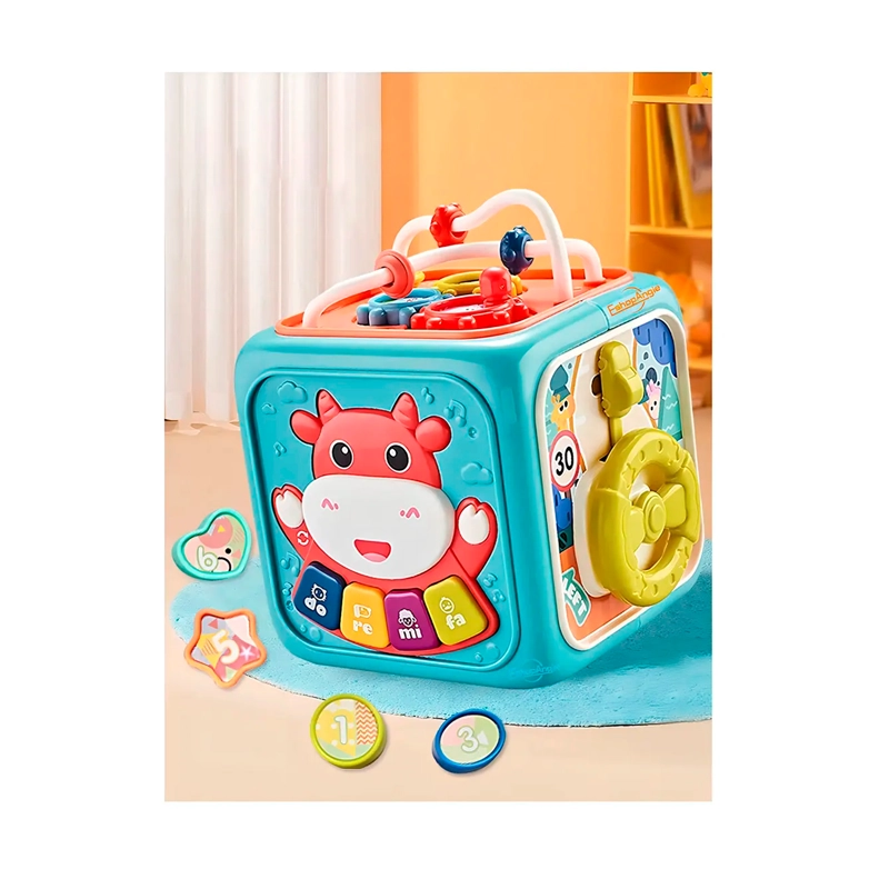 CUBO MULTIACTIVIDADES PARA BEBE S CON LUZ Y SONIDO EDUCATIVO - 7