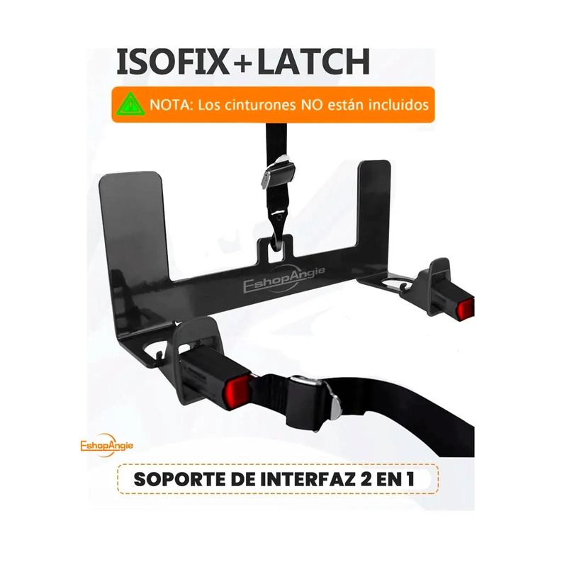 ADAPTADOR ANCLAJE SISTEMA ISOFIX SILLA DE AUTO + 2 GUIAS - 2