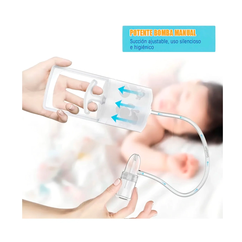 ASPIRADOR NASAL PARA BEBES NIÑOS SACA MOCOS CON DEPOSITO - 2