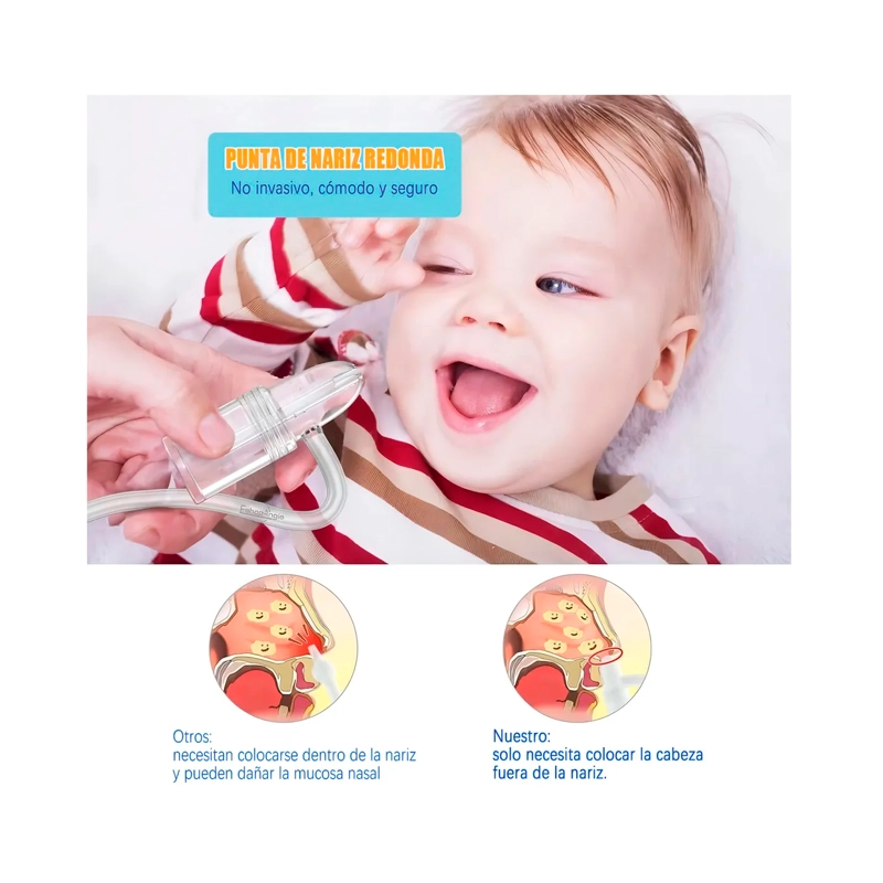 ASPIRADOR NASAL PARA BEBES NIÑOS SACA MOCOS CON DEPOSITO - 5