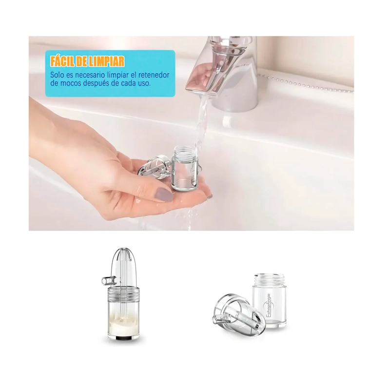 ASPIRADOR NASAL PARA BEBES NIÑOS SACA MOCOS CON DEPOSITO - 7