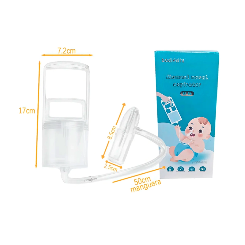 ASPIRADOR NASAL PARA BEBES NIÑOS SACA MOCOS CON DEPOSITO - 8
