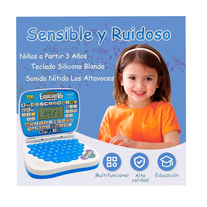 LAPTOP DE JUGUETE DIDACTICA EDUCATIVA CON PANTALLA - 11