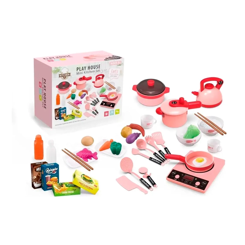 SET JUEGO DE COCINA ELEMENTOS DE COCINA JUGUETE PARA NIÑAS - 1